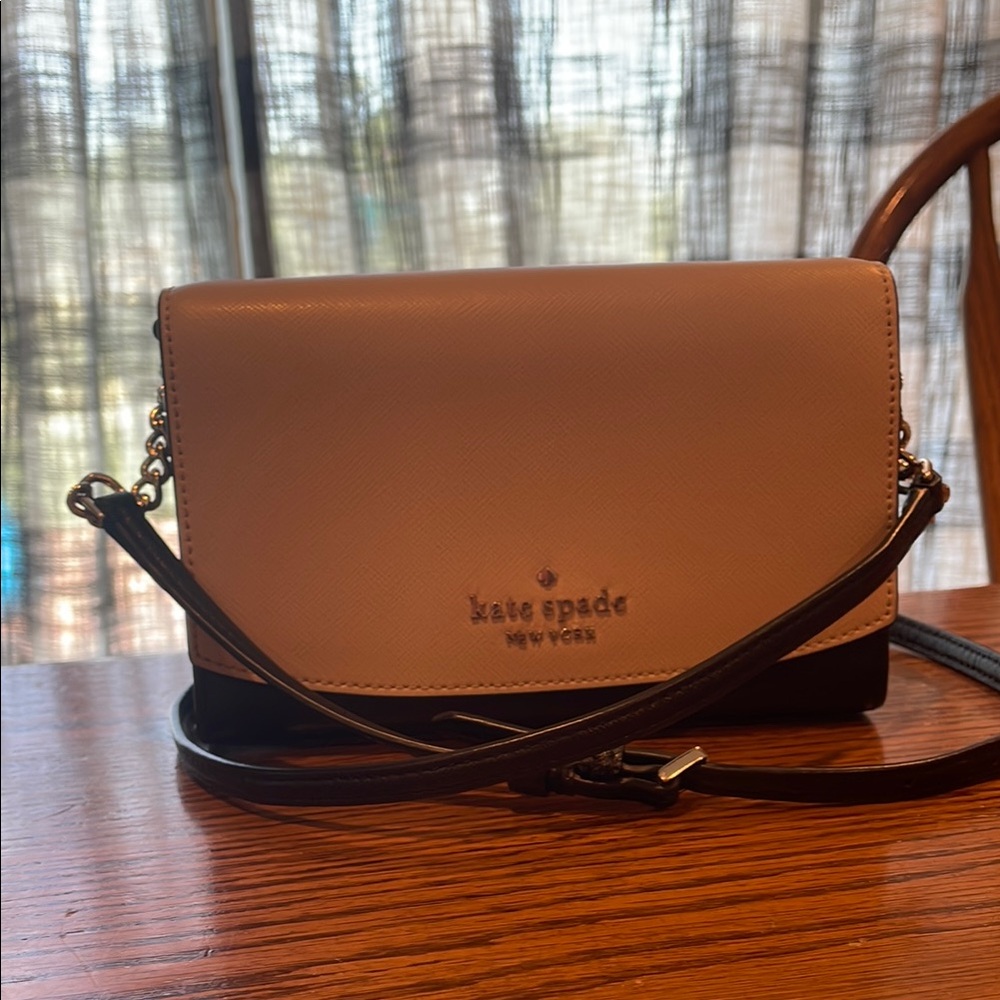 Kate Spade Pale Pink and Black Crossbody Bag